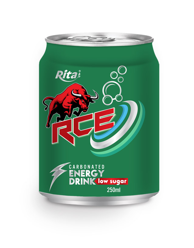 250ml Carbonated energy drink RCE low sugar RITA Fruit Juice